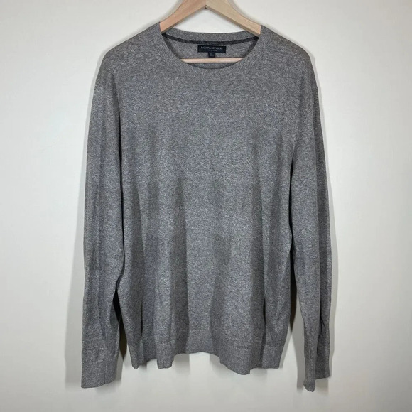 BANANA REPUBLIC Mens Gray Silk Linen Pullover Crewneck Sweater Size XL - Picture 3 of 9